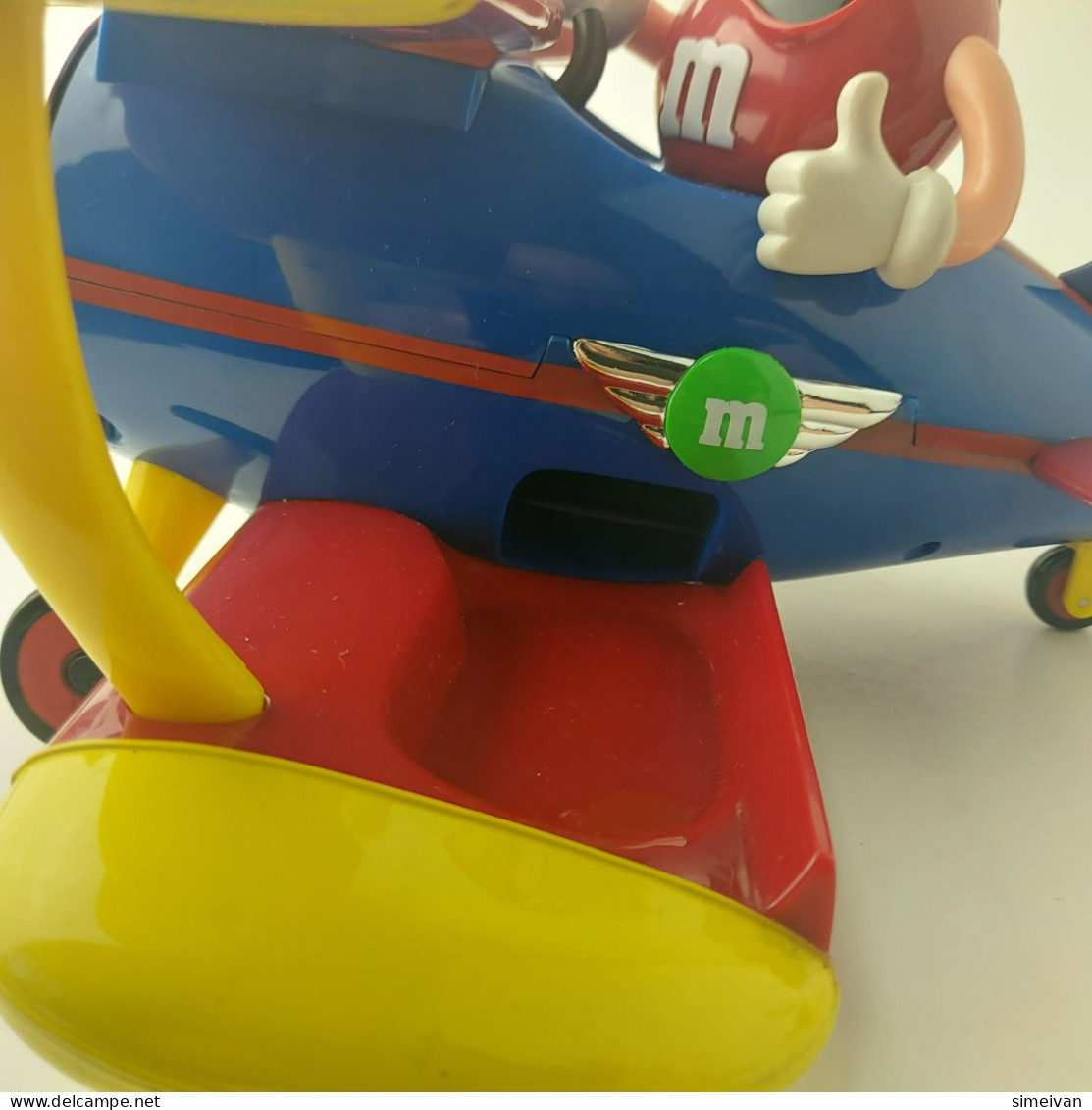 M&Ms Rare Vintage Airplane Candy Sweets Dispenser Biplane Figure M and M #5538