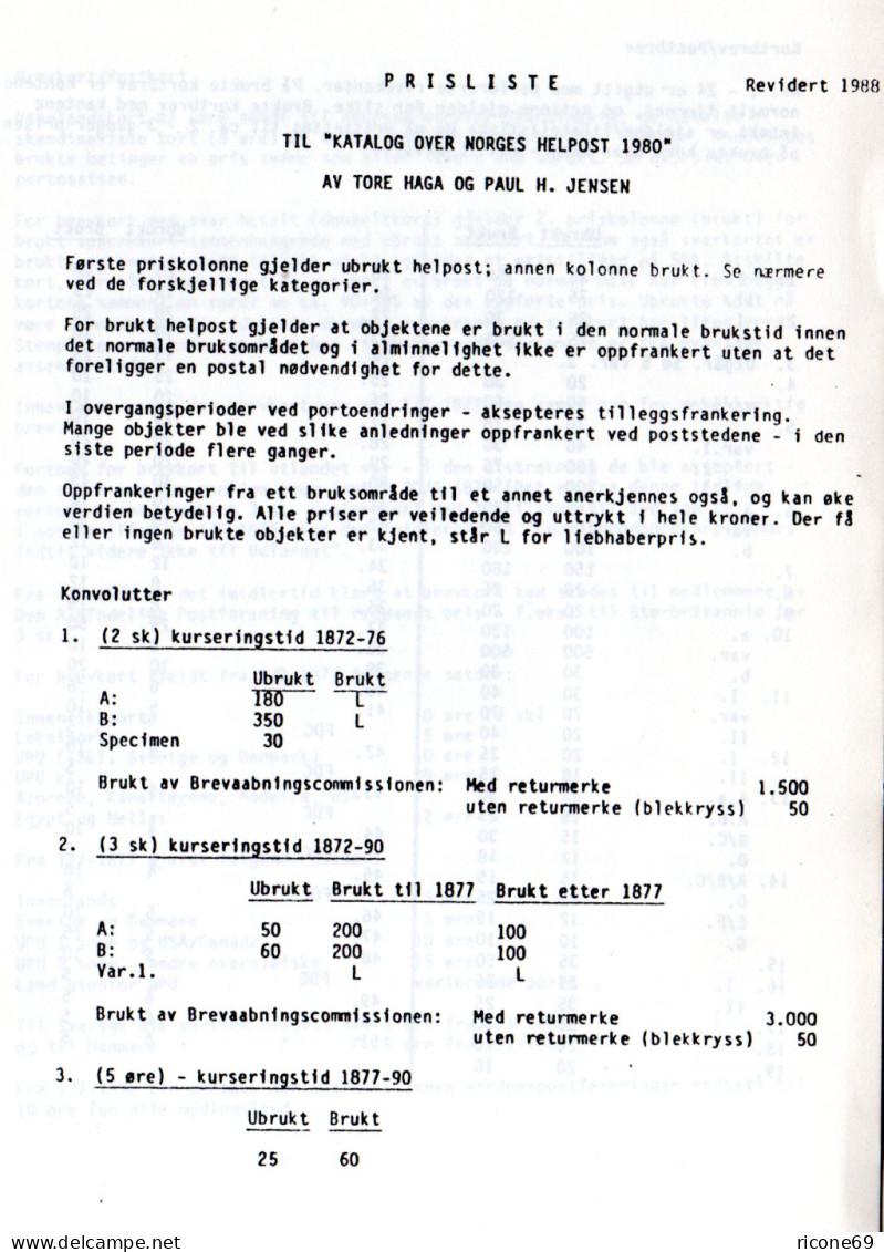 Norges Helpost 1872-1980, Norwegen Ganzsachen Spezialkatalog M. Söknadskort - Autres & Non Classés