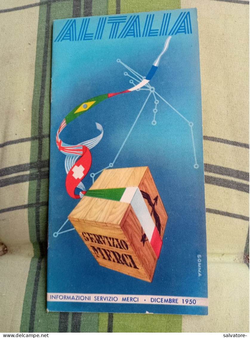 DEPLIANT ALITALIA 1950 - Timetables