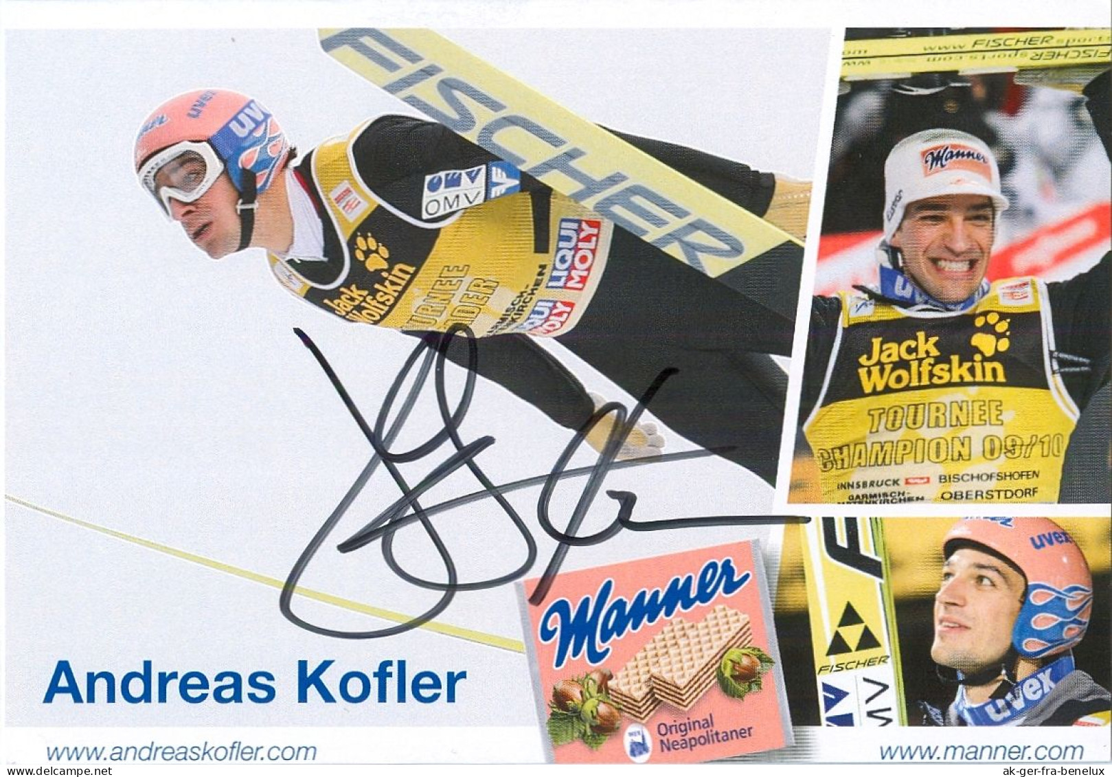 2) Autogramm Manner AK Skispringer Andreas Kofler Innsbruck Tirol Fulpmes Im Stubaital Olympiasieger FIS ÖSV Österreich - Handtekening