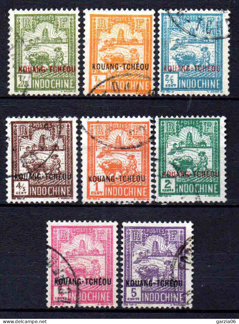 Kouang Tcheou  - 1927 - Tb Indochine Surch  -  N° 73 à 81 Sauf 79  - Oblit - Used - Oblitérés