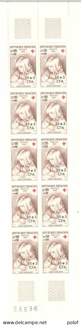 REUNION - CFA - 2 Bandes De 10 Timbres - Neufs Sans Traces De Charnières-Yvert 366-367-Bords De Feuille Numérotés - Unused Stamps