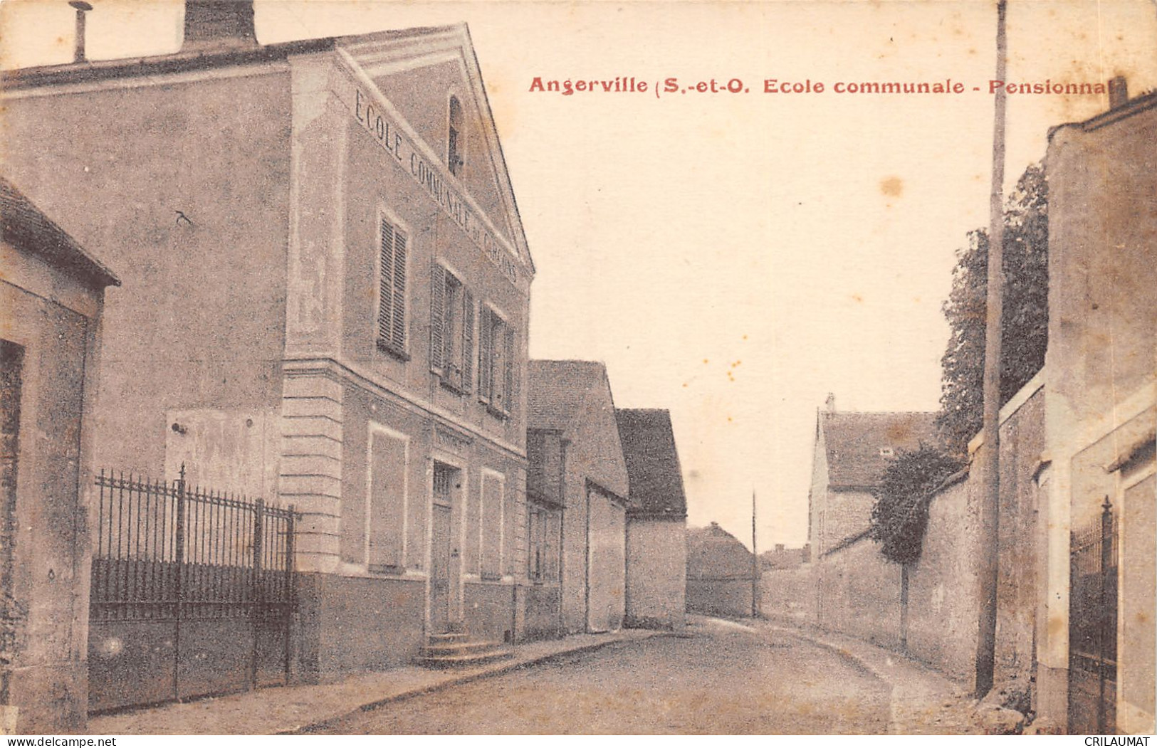 91-ANGERVILLE-ECOLE COMMUNAL-PENSIONNAT-N°6031-E/0059 - Angerville