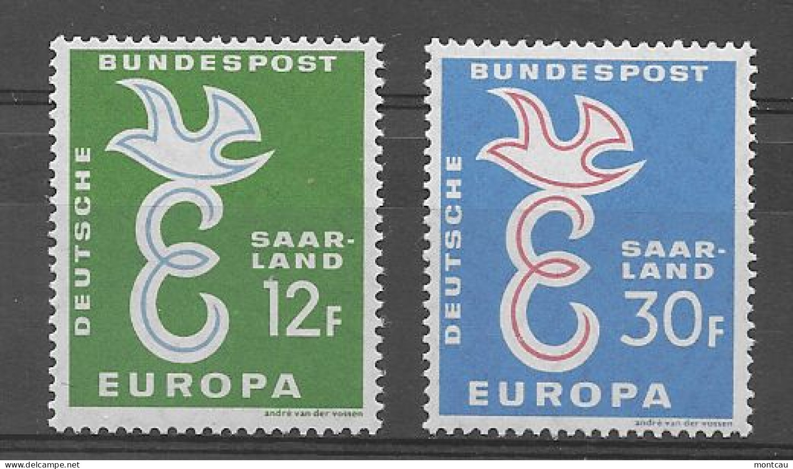 Saar 1958.  Europa Mi 439-40  (**) - 1958