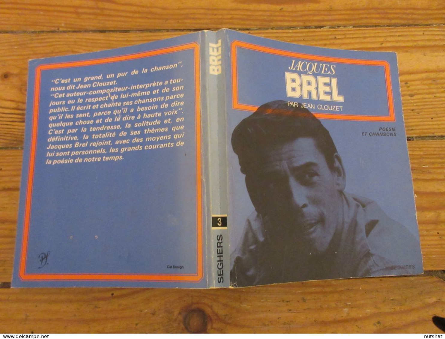 LIVRE MUSIQUE Jean CLOUZET Jacques BREL POESIE Et CHANSONS 1964 190p.           - Musica