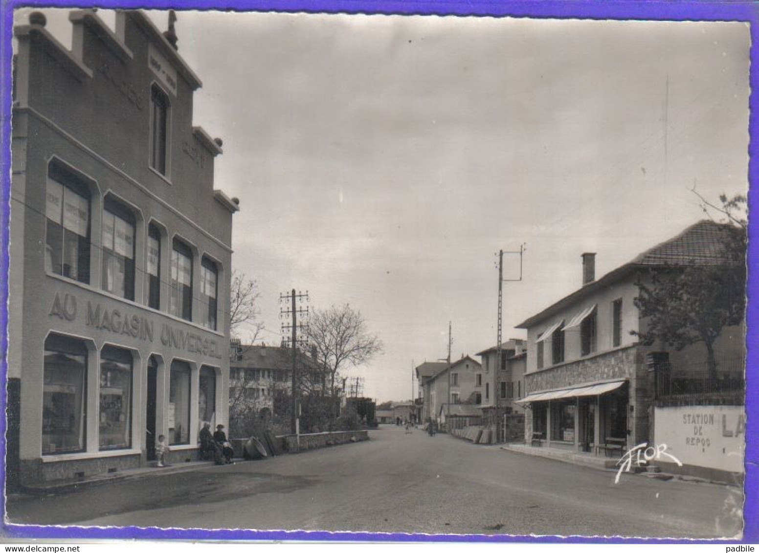 Carte Postale 46. Latronquière   Au Magasin Universel  Avenue De La Victoire   Très Beau Plan - Latronquiere