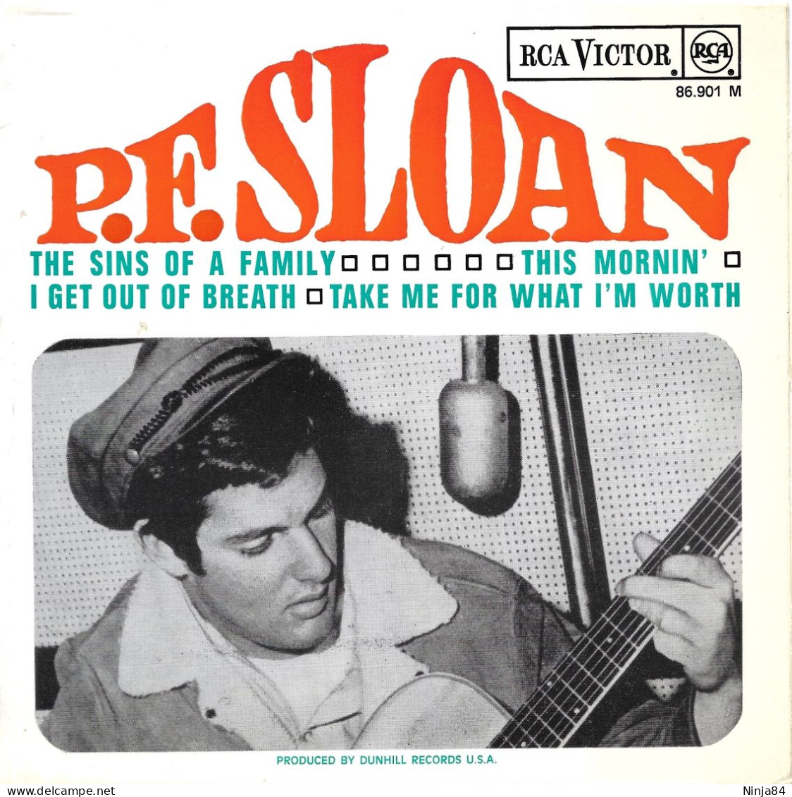 EP 45 RPM (7") P.F. Sloan  " The Sins Of A Family  " - Rock