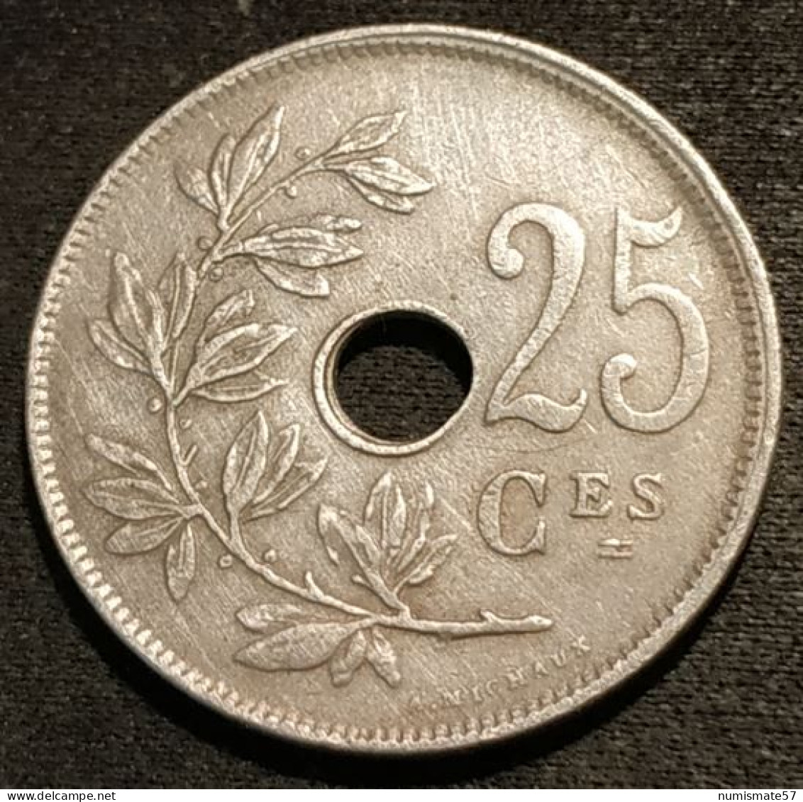 BELGIQUE - BELGIUM - 25 CENTIMES 1921 - Légende FR - Albert Ier - Type Michaux - KM 68.1 - 25 Cents