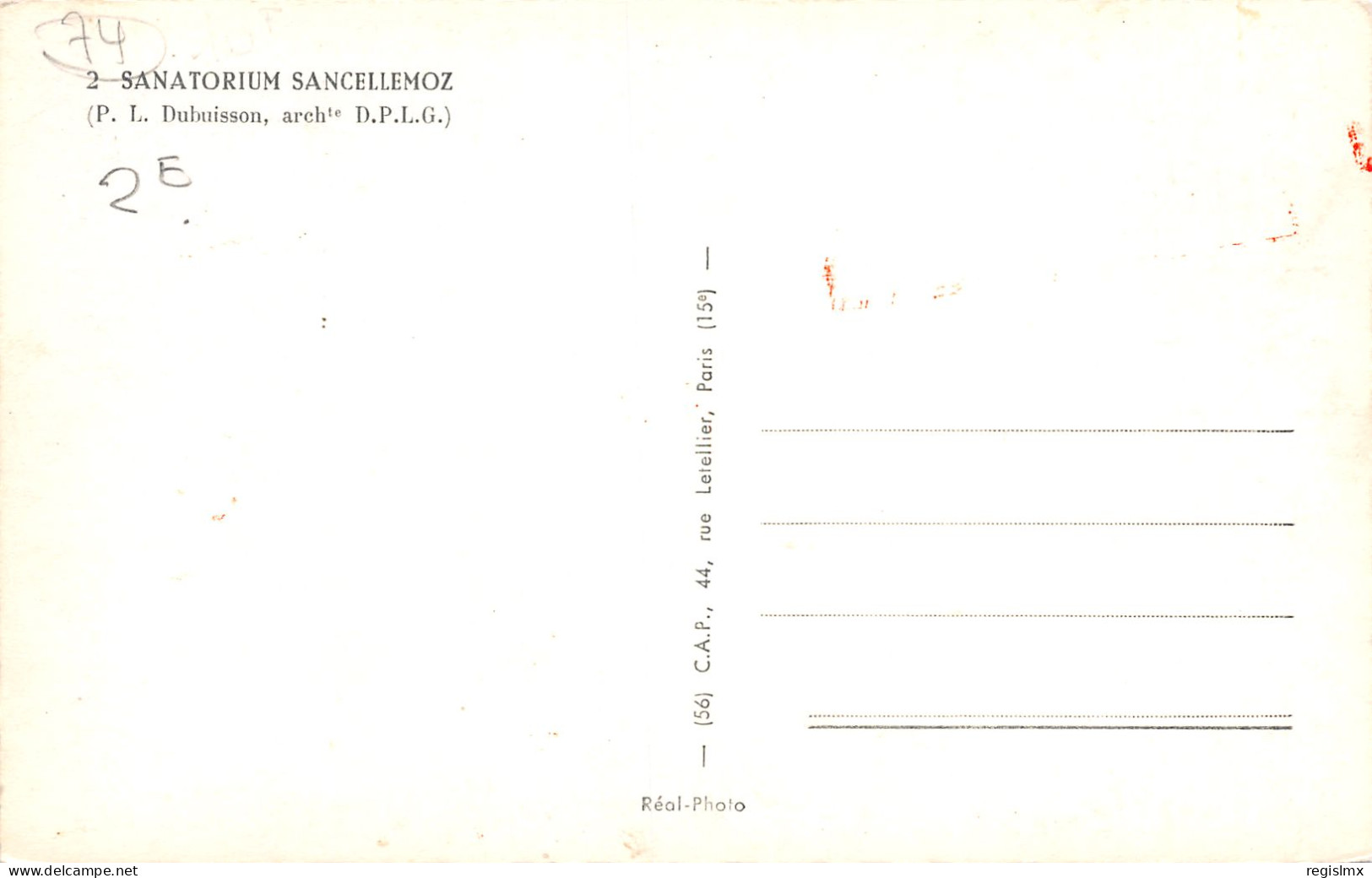 74-PASSY SANATORIUM SANCELLEMOZ-N°T1150-D/0173 - Passy