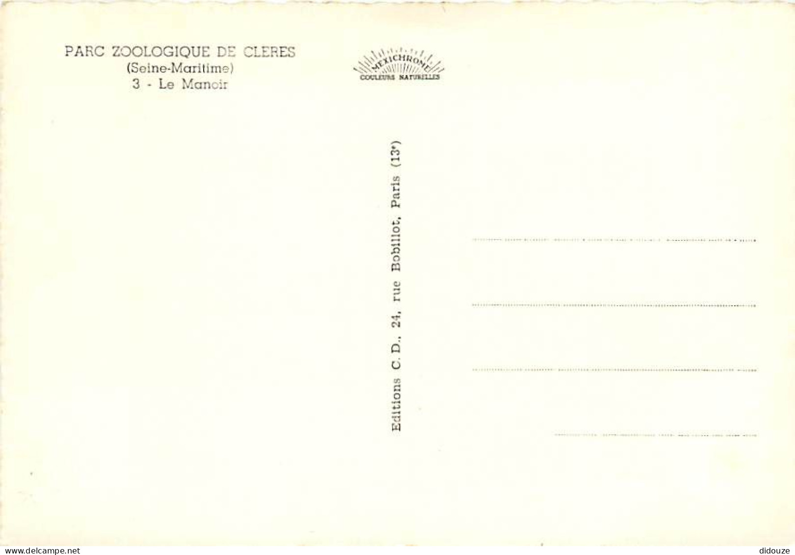 76 - Clères - Parc Zoologique De Clères - Le Manoir - Carte Neuve - CPM - Voir Scans Recto-Verso - Clères