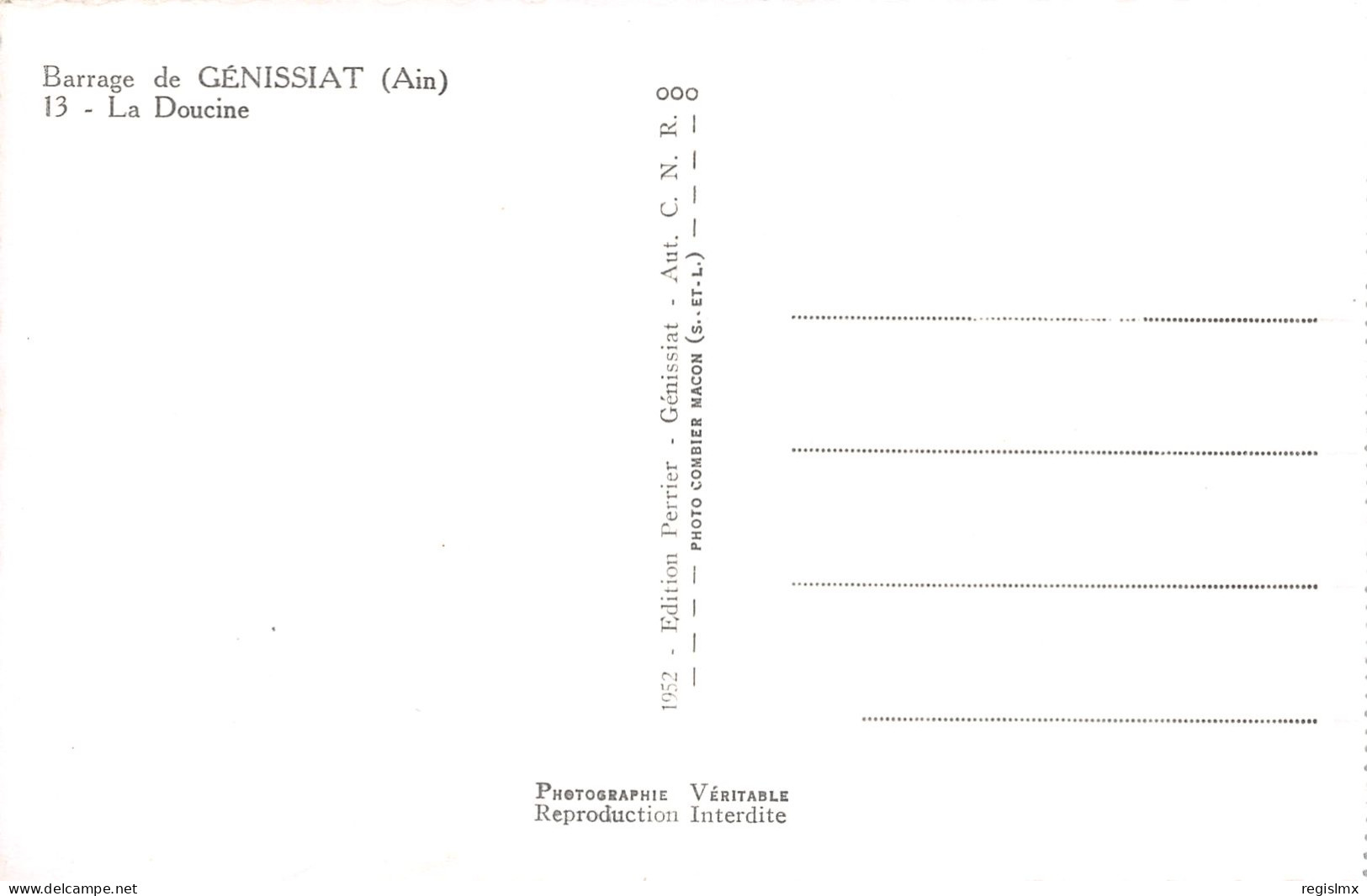 01-GENISSIAT LE BARRAGE-N°T1151-A/0121 - Génissiat