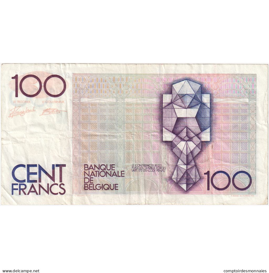 Belgique, 100 Francs, KM:142a, TTB - 100 Francs