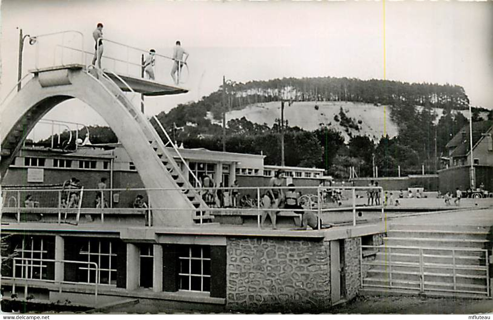 91* LA FERTE ALAIS Piscine  Plongeoir  CPSM (petit Format)         MA82_0783 - La Ferte Alais