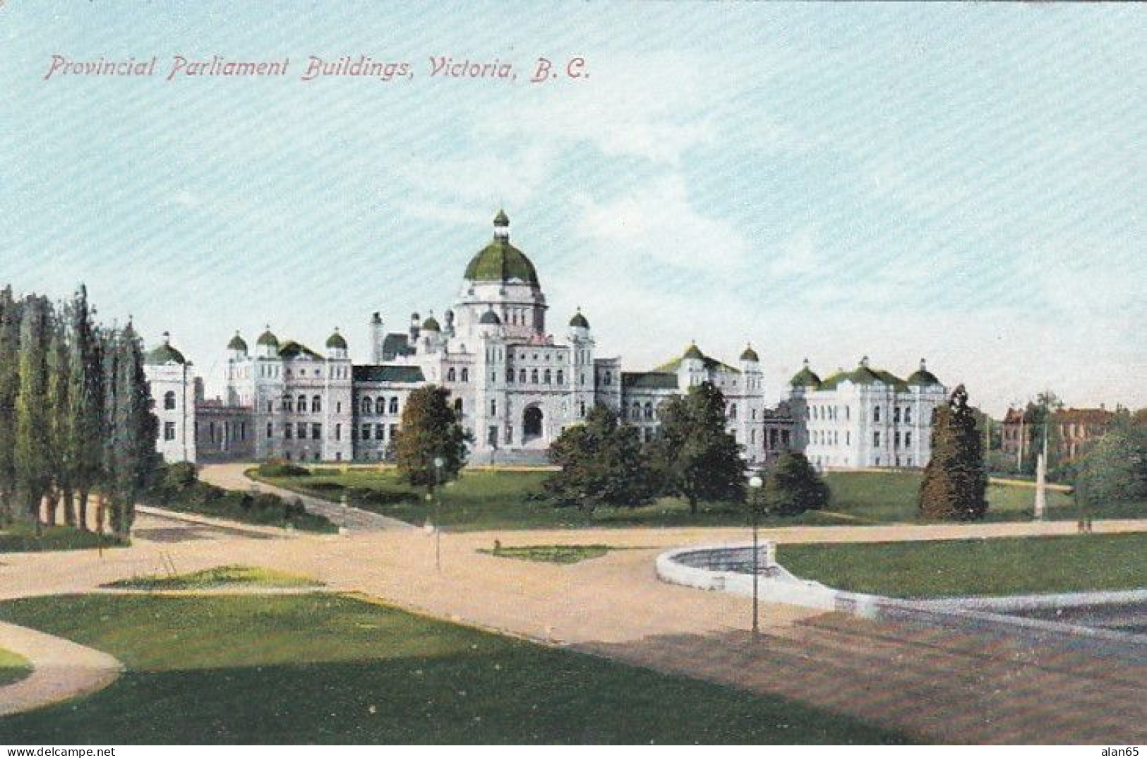 Victoria BC Canada, Provincial Parliament Buildings, Architecture C1900s/10s Vintage Postcard - Victoria