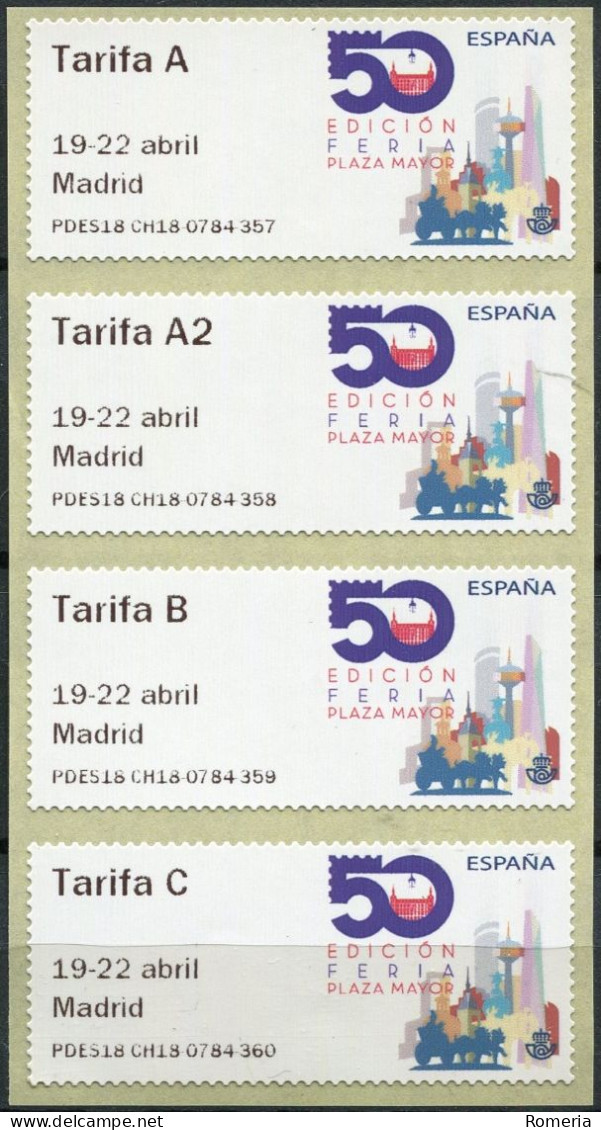 Espagne - 2018 - Madrid - Feria Del Sello - Timbres De Distributeurs [ATM]