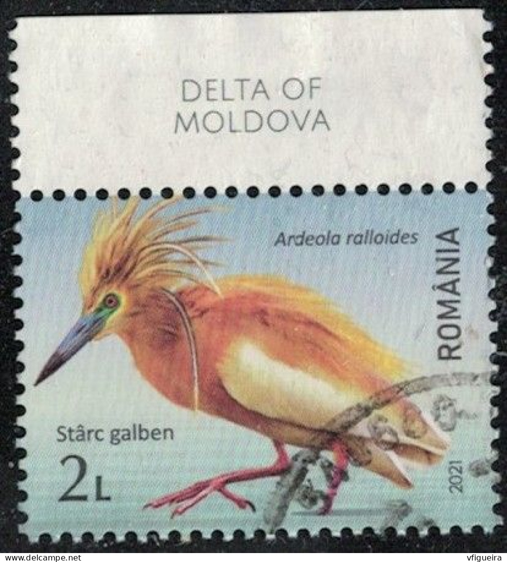 Roumanie 2021 Used Oiseau Ardeola Ralloides Crabier Chevelu Y&T RO 6674 SU - Oblitérés