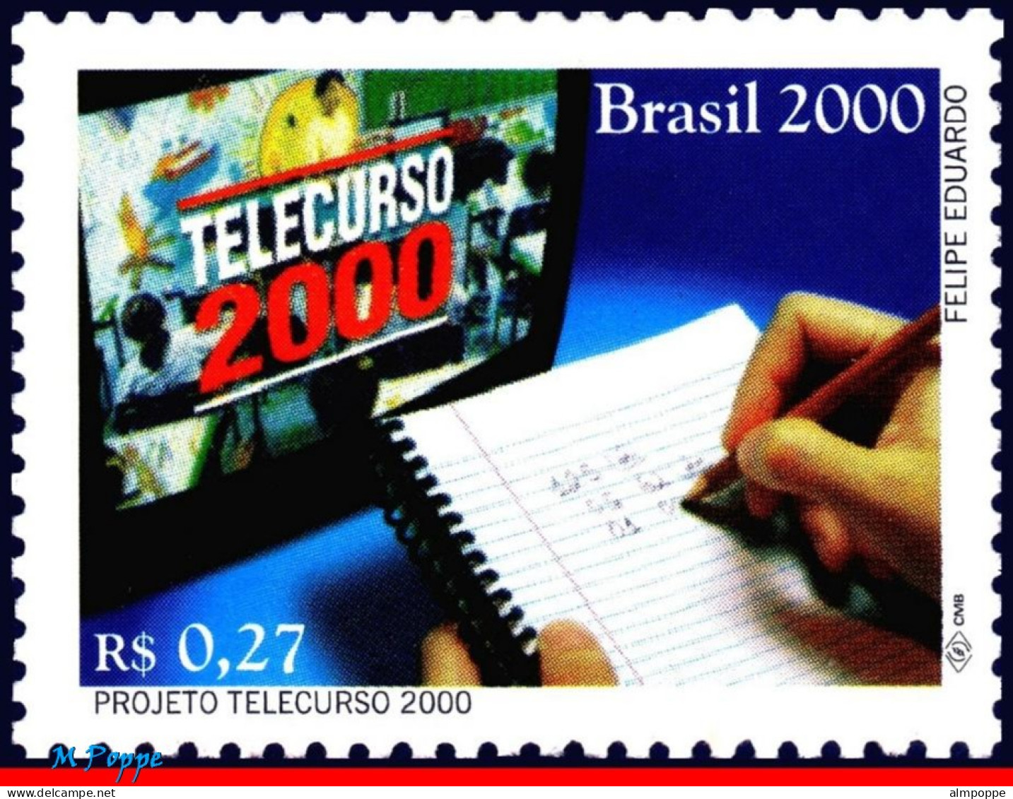 Ref. BR-2771 BRAZIL 2000 - TELECOURSE 2000 PROJECT,MI# 3054, MNH, EDUCATION 1V Sc# 2771 - Unused Stamps