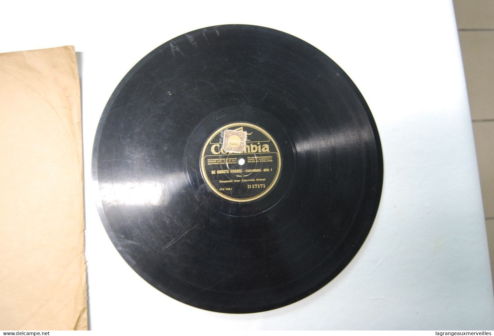 Di2 - Disque - Columbia - De Groote Parade - D17171 - 78 Rpm - Gramophone Records