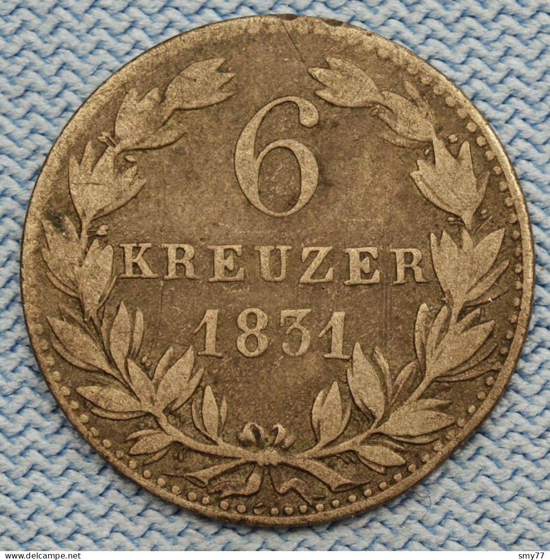 Nassau • 6 Kreuzer 1831 • Wilhelm • German States / Allemagne États • [24-647] - Monedas Pequeñas & Otras Subdivisiones