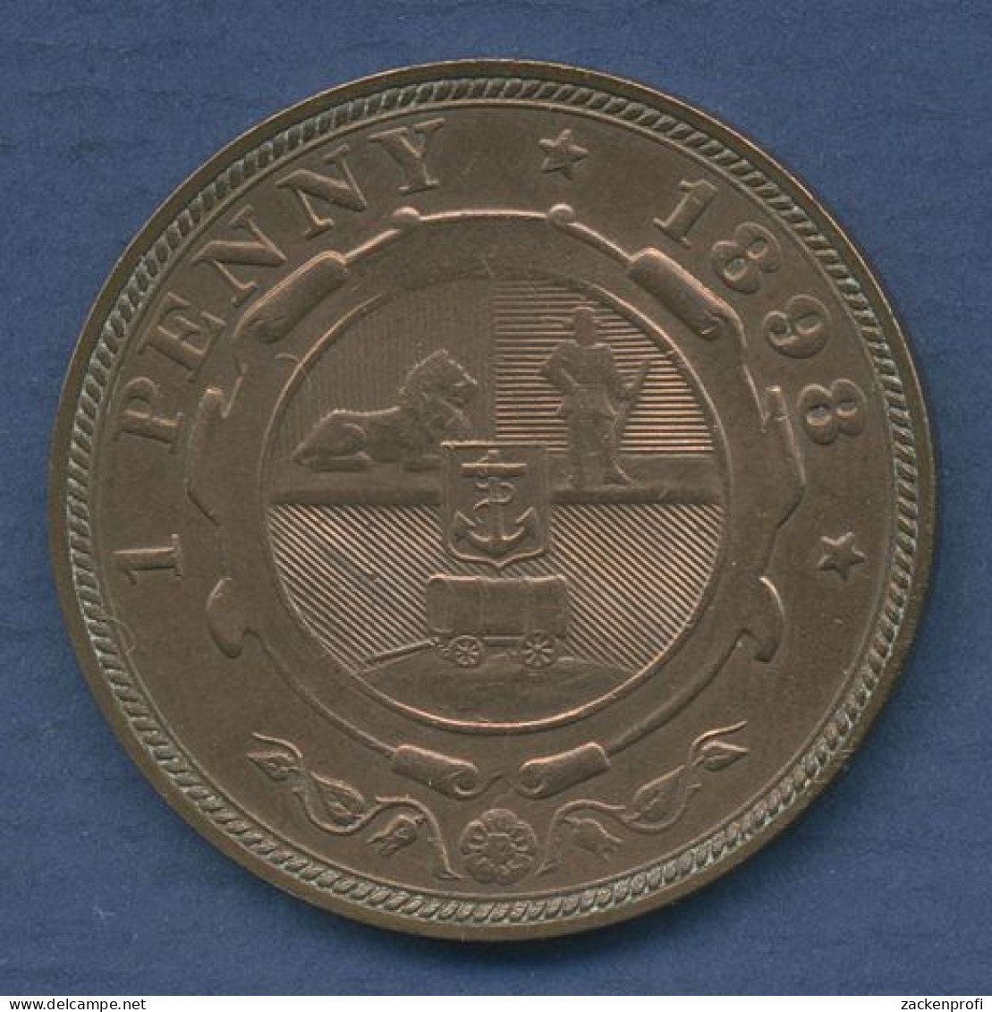 Südafrika Penny 1898, Paul Kruger Wappen, KM 2 Ss-vz (m3941) - Afrique Du Sud