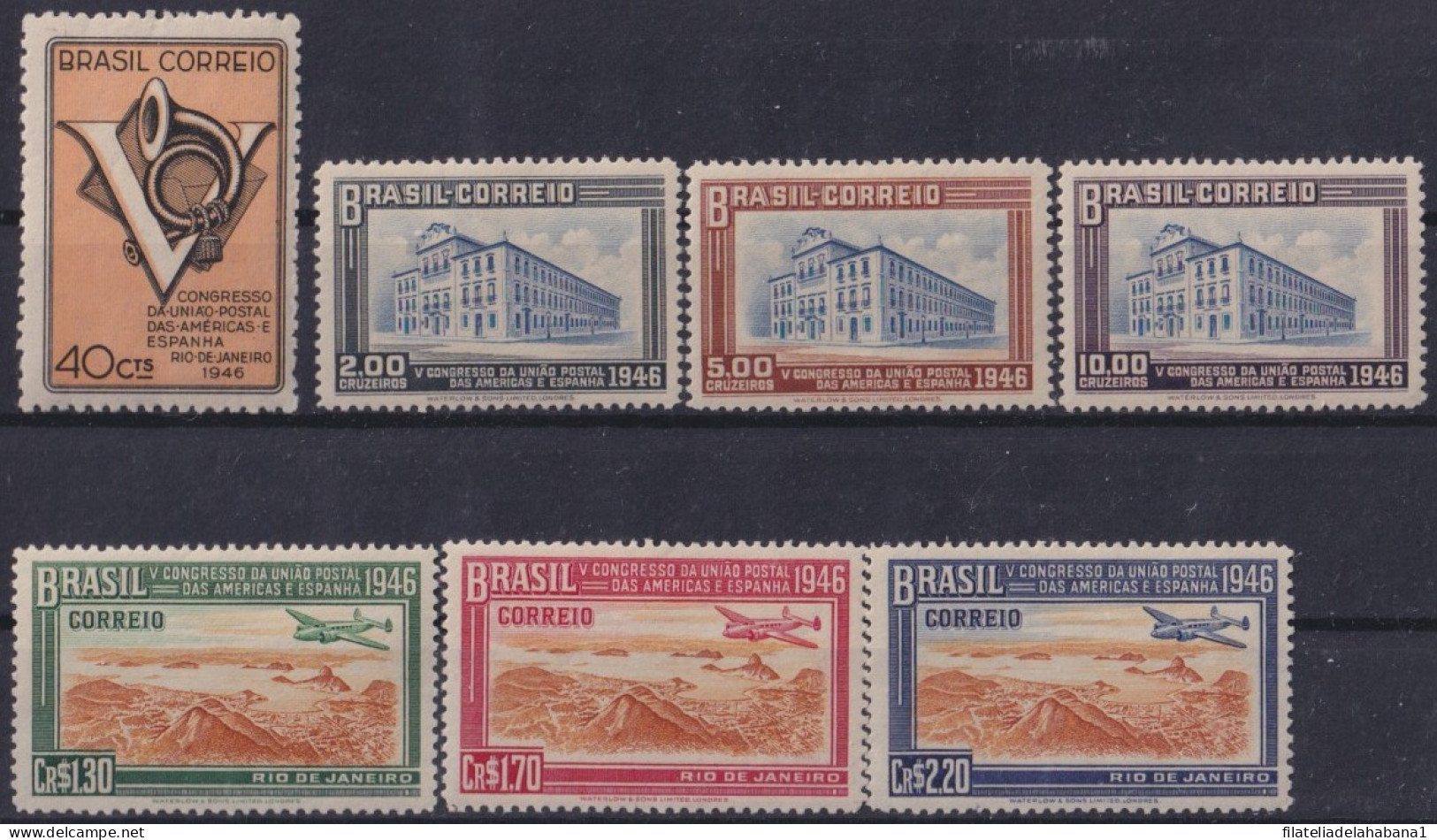 F-EX31075 BRAZIL BRASIL MH 1946 PANAMERICAN POSTAL CONGRESS.  - Ungebraucht