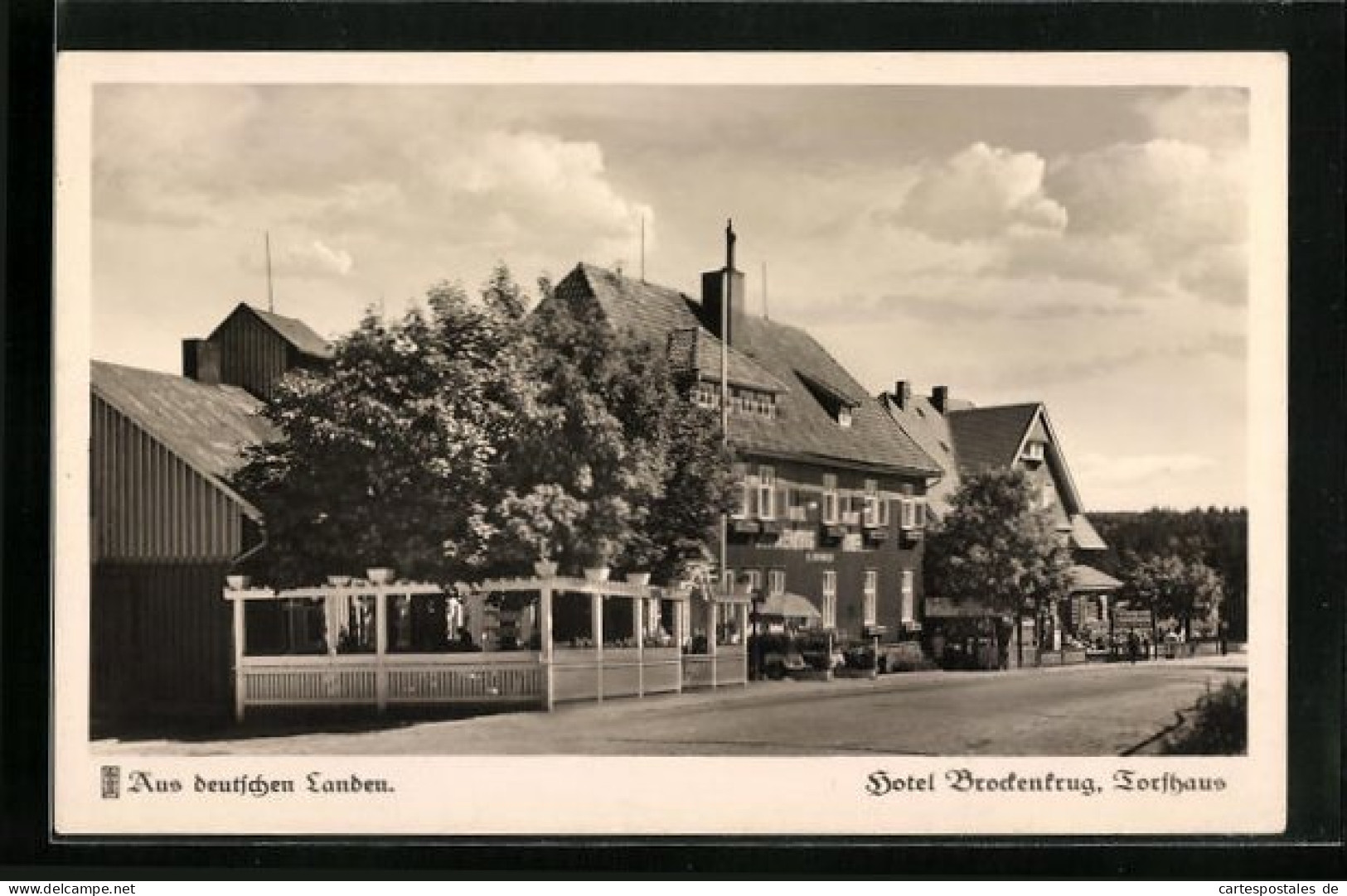 AK Torfhaus I. Oberharz, Hotel Wendt Brockenkrug, Strassenpartie  - Oberharz