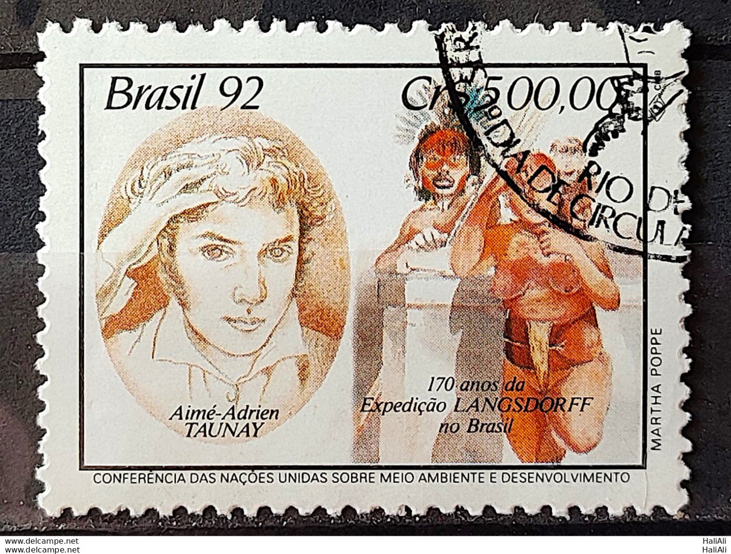 C 1795 Brazil Stamp Expedition Longsdorff Environment Taunay Indio 1992 Circulated 5 - Used Stamps