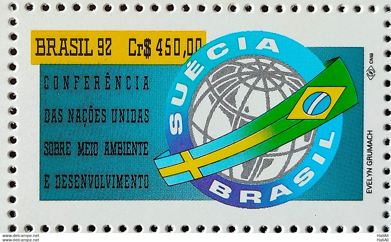 C 1798 Brazil Stamp Conference Eco 92 Rio De Janeiro Sweden Flag Environment 1992 Complete Series - Neufs