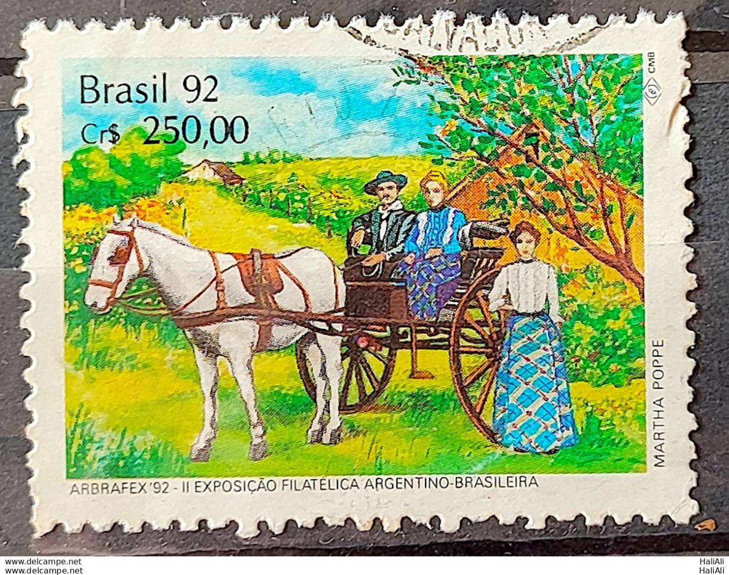 C 1779 Brazil Stamp Arbrafex Argentina Costumes Gauchos Horse Carrete Barrow 1992 Circulated 4 - Oblitérés