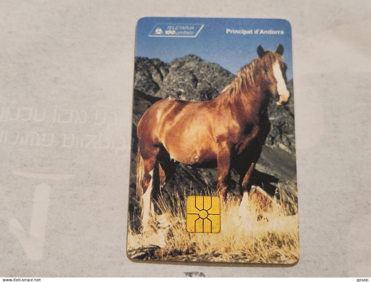 ANDORRA-(AD-STA-038)-Animals-Cavall-(10)(100units)-(11/95)(tirage-10.000)used card+1card