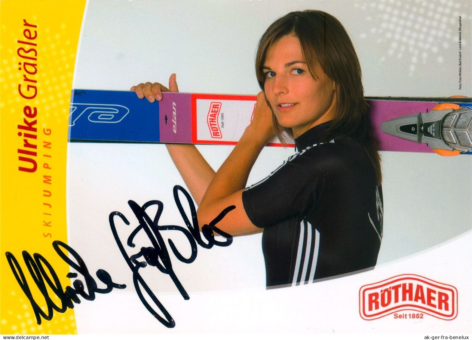 Autogramm AK Skispringerin Ulrike Gräßler 2007 Lok Eilenburg Klingenthal Im Vogtland Deutschland Olympia DSV Deutschland - Autographes