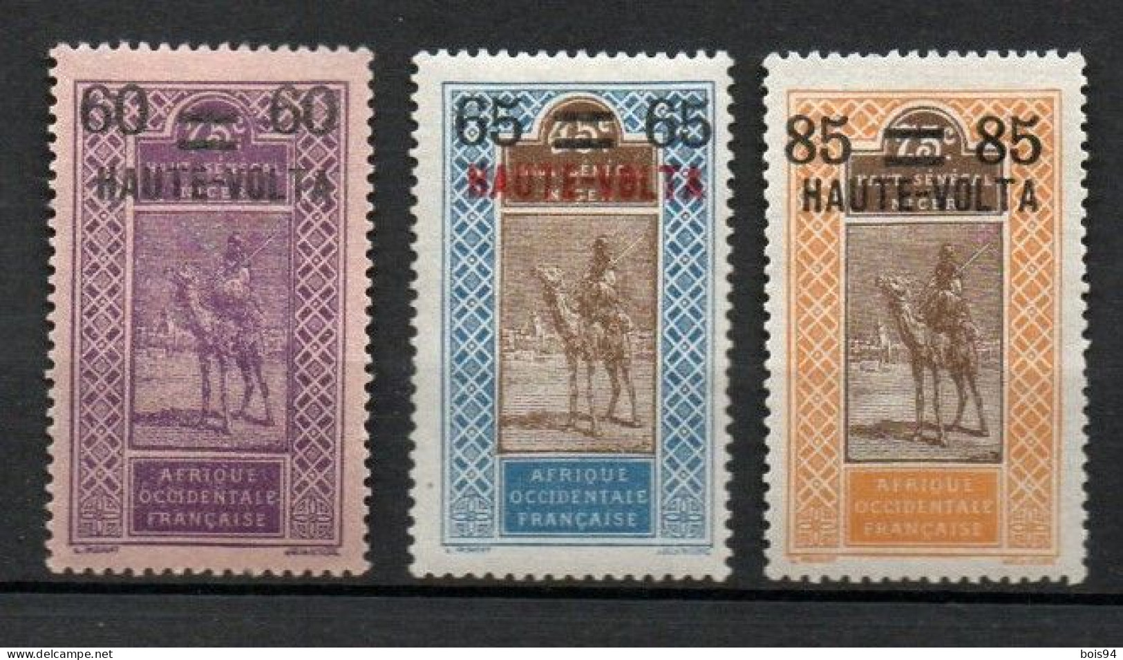 HAUTE-VOLTA 1922/25 .  N°s 21 , 22 , 23 . Neufs *(MH) . - Unused Stamps