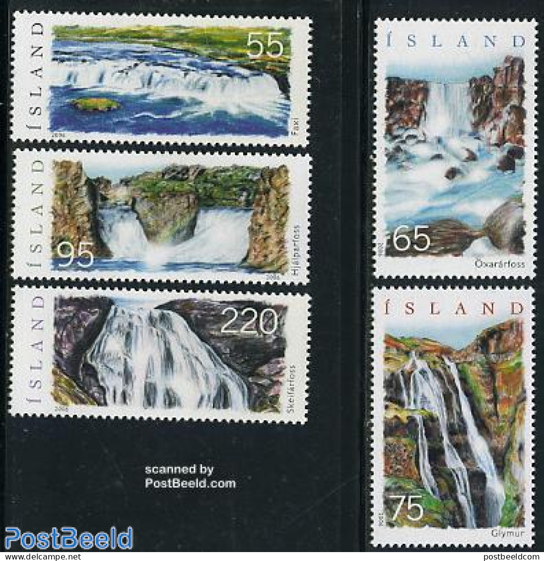 Iceland 2006 Water Falls 5v, Mint NH, Nature - Water, Dams & Falls - Nuovi