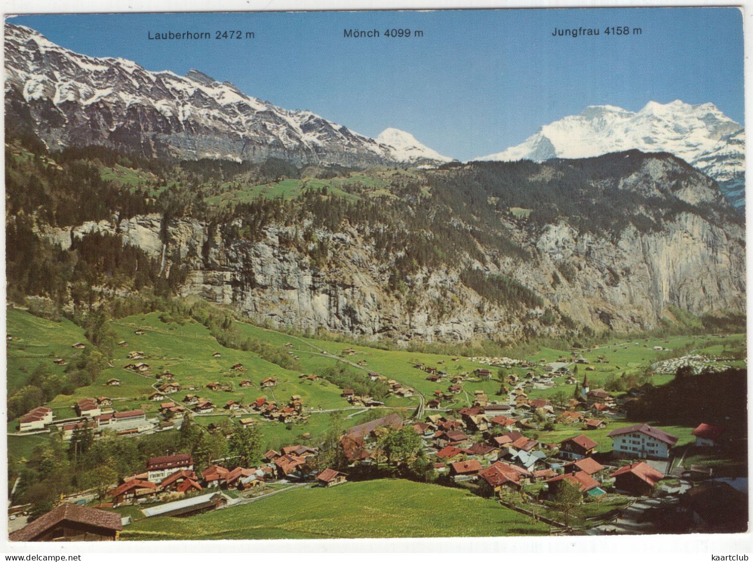 Lauterbrunnen Mit Lauberhorn, Mönch Und Jungfrau - (Schweiz-Suisse-Switzerland) - Lauterbrunnen