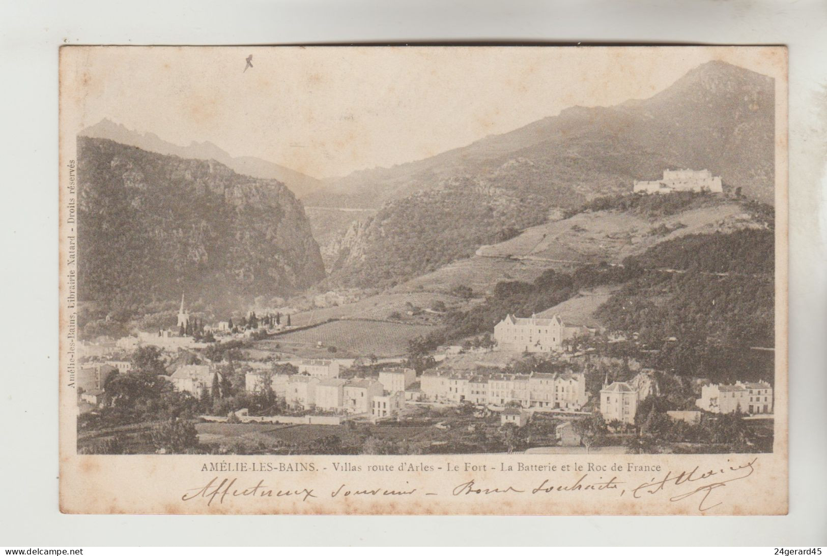 CPA PIONNIERE AMELIE LES BAINS PALALDA (Pyrénées Orientales) - Villas Route D'Arles, Le Fort, La Batterie Le Roc De Fran - Amélie-les-Bains-Palalda