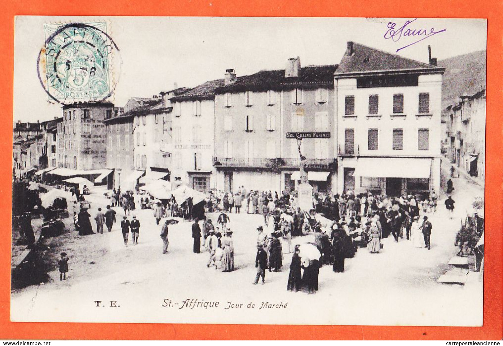 24721 / ⭐ SAINT-AFFRIQUE St 12-Aveyron ◉ Jour De Marché 1906 à CASTEX Conducteurs Ponts-Chaussées Fontpedrouse ◉ T.E  - Saint Affrique