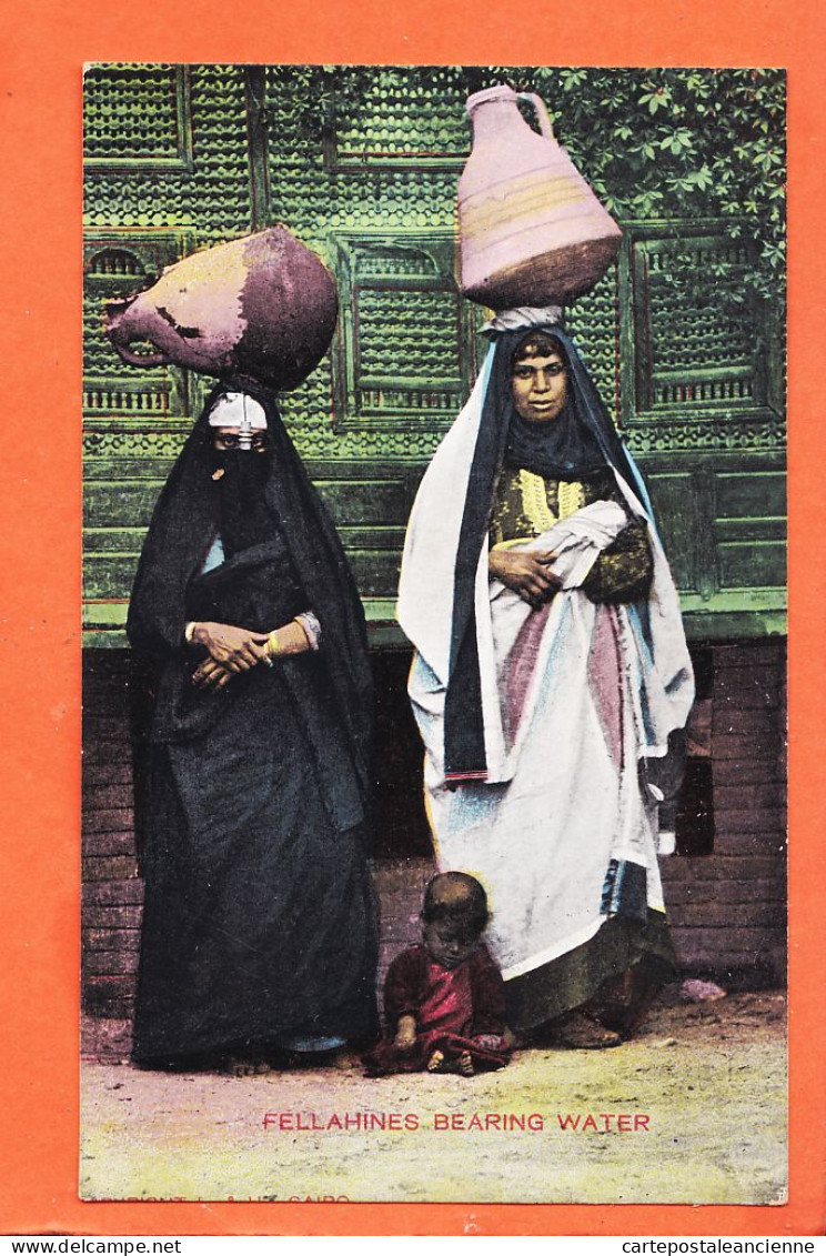 24629 / ⭐ Etat Parfait ◉ Ethnic Metier Egypte ◉ FELLAHINES Bearing Water ◉ FELLAHINE Portant De L'eau 1905s  - Persons