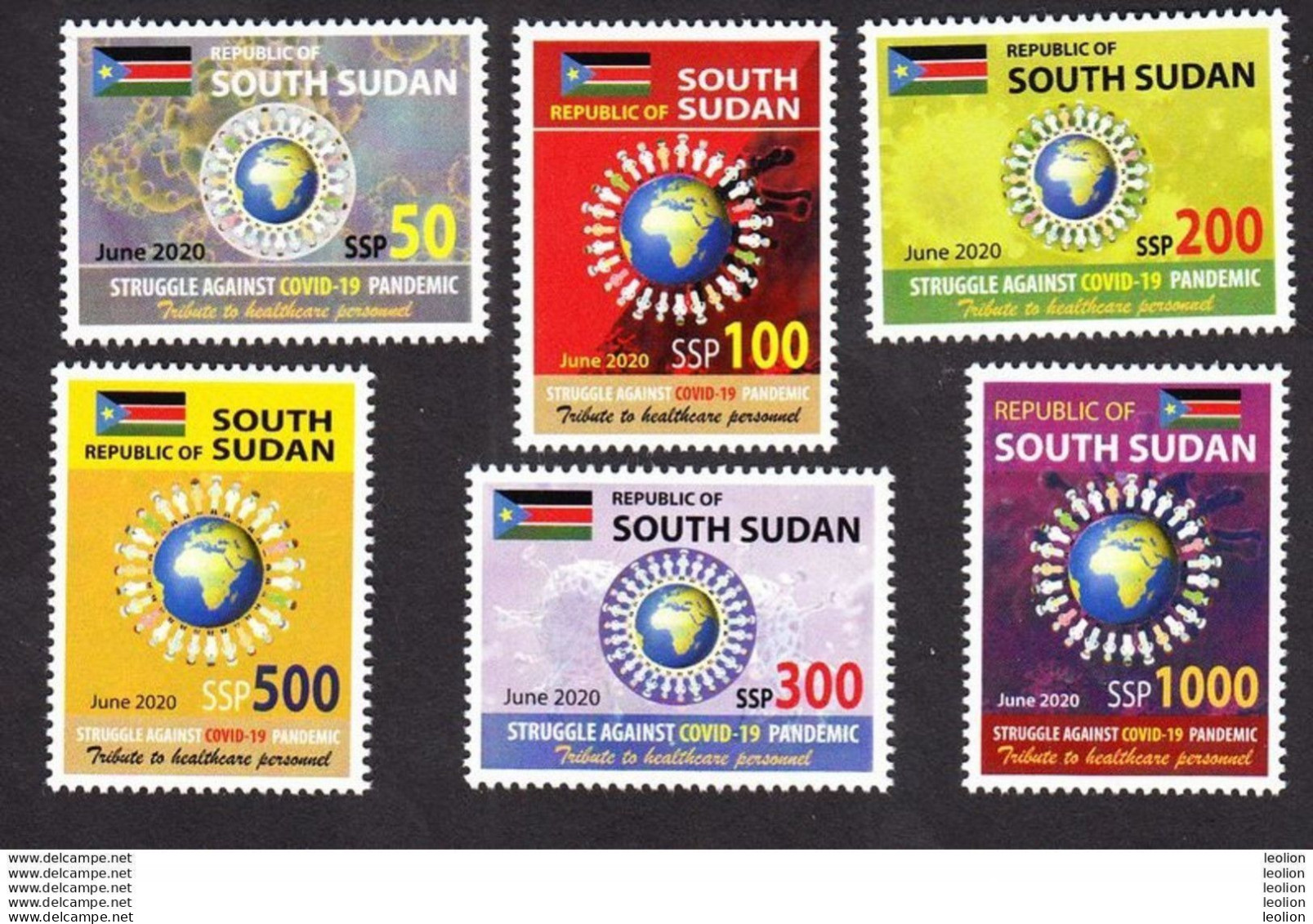 SOUTH SUDAN New 2020 Stamps Issue Health Workers Fighting Covid-19 Pandemic SOUDAN Du Sud Südsudan - South Sudan