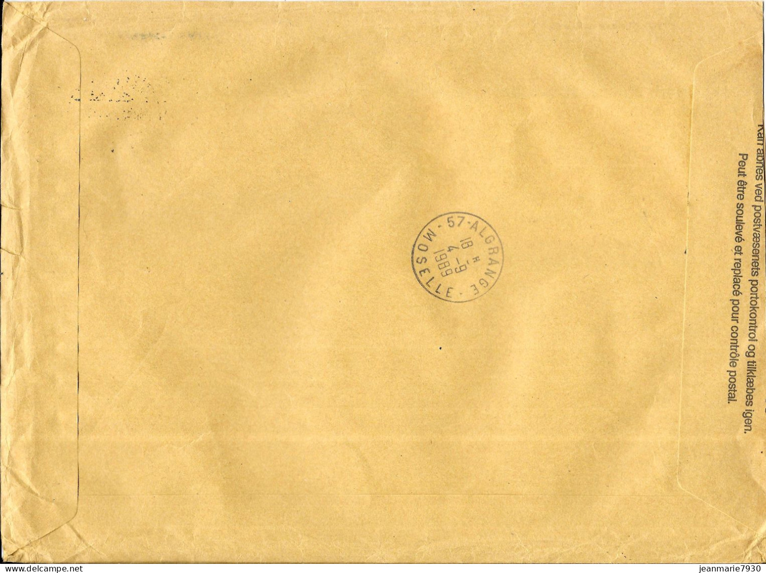 M164 - DANEMARK - LETTRE DU 31/08/89 - CACHET FD - ARRIVEE ALGRANGE LE 04/09/89 - GLOBALIA APS ODENSE - Storia Postale