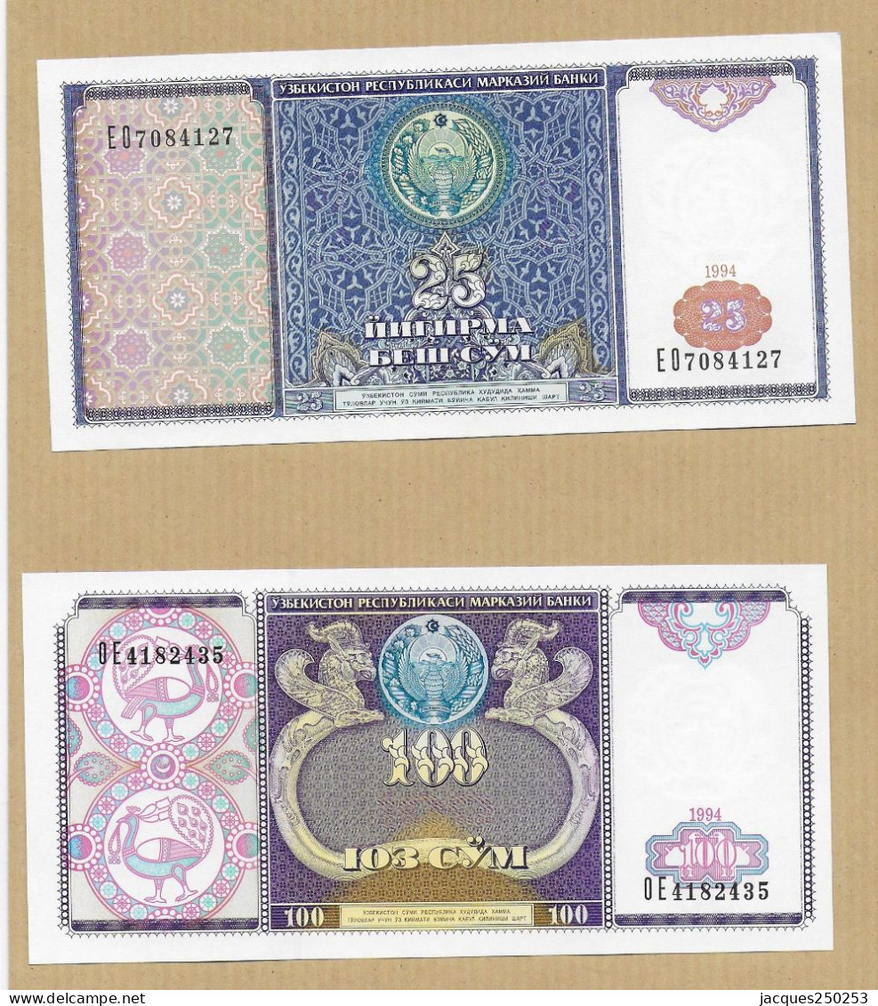 1  5  25   ET 100 CYM 1994 NEUF - Uzbekistan