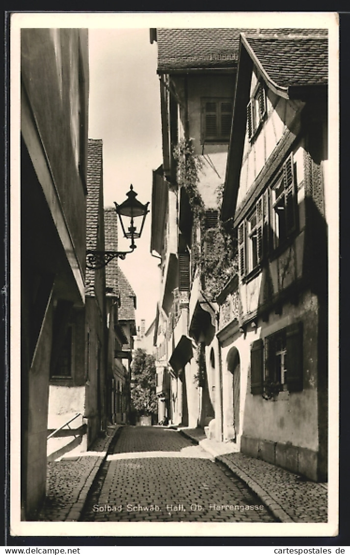 AK Schwäbisch Hall, Strassenpartie Obere Herrengasse  - Schwäbisch Hall