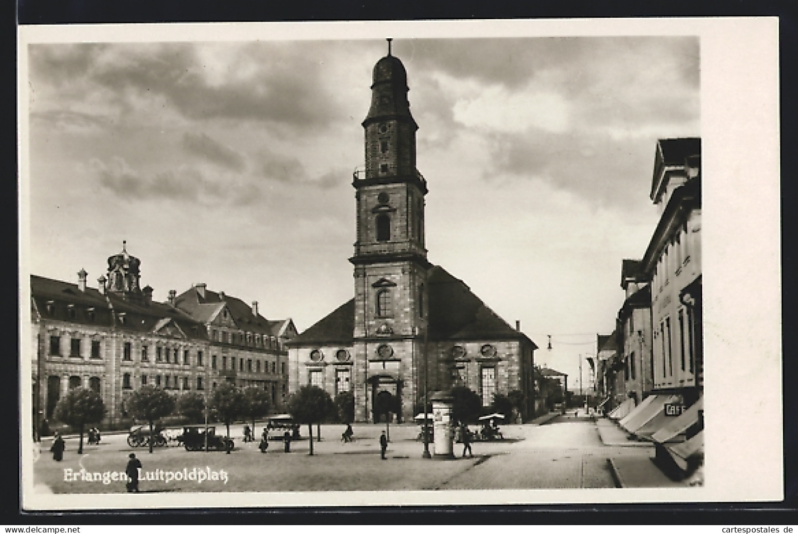 AK Erlangen, Luitpoldplatz Mit Kirche  - Erlangen