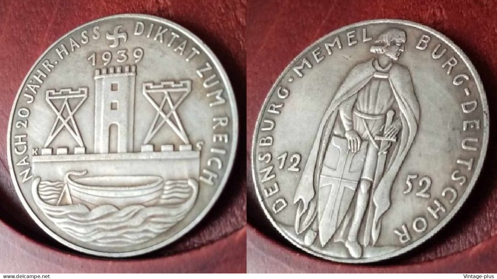 GERMANIA 3° REICH MONETA COMMEMORATIVA DENSBURG MEMMELBURG DEUTSCHOR1939 - ALLEMAGNE - DEUTSCHLAND - COD: GG6 - Andere & Zonder Classificatie