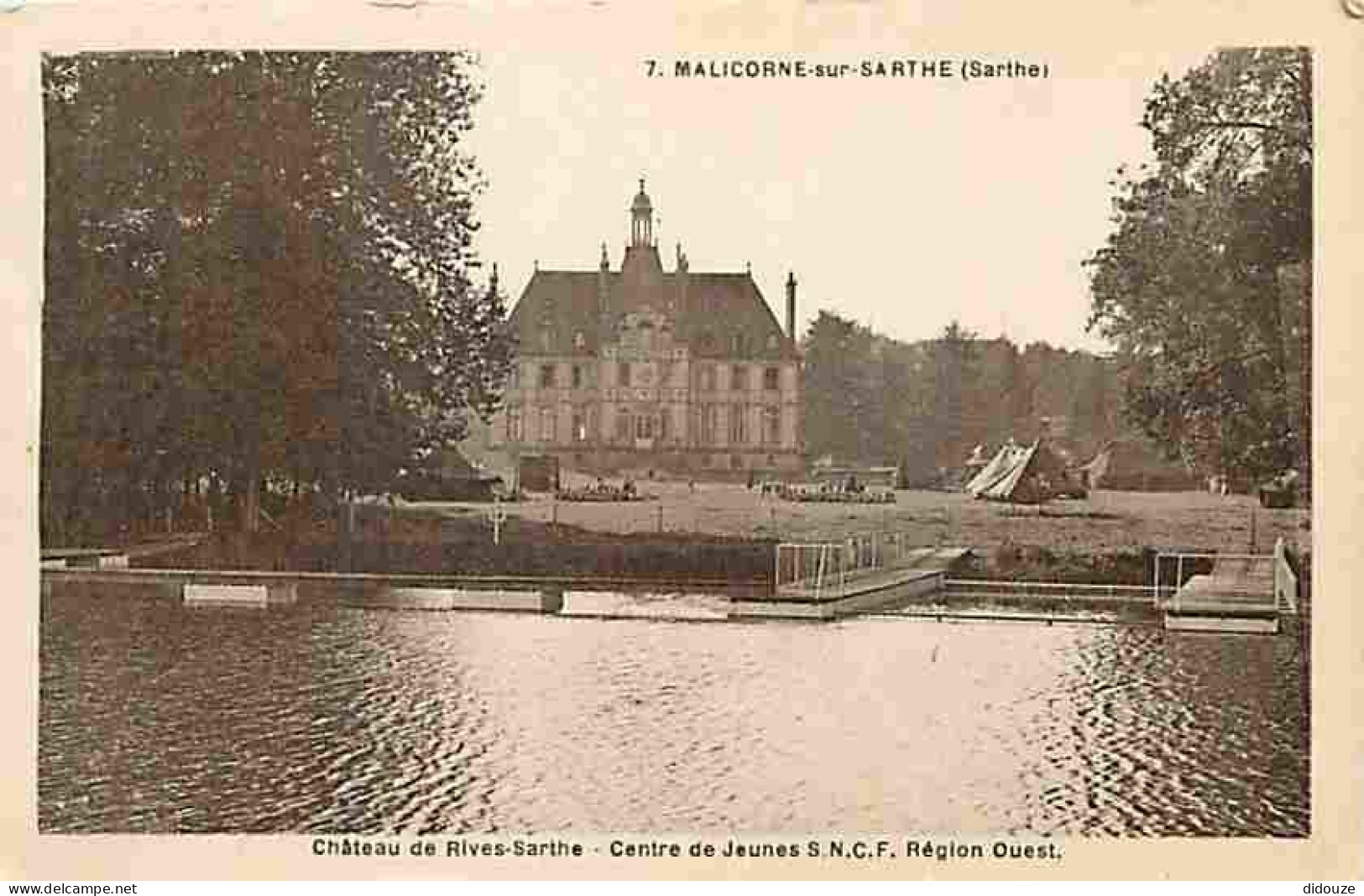 72 - Malicorne Sur Sarthe - Chateau De Rives-Sarthe - Centre De Jeunes S.N.C.F. Région Ouest - Animée - CPA - Voir Scans - Malicorne Sur Sarthe
