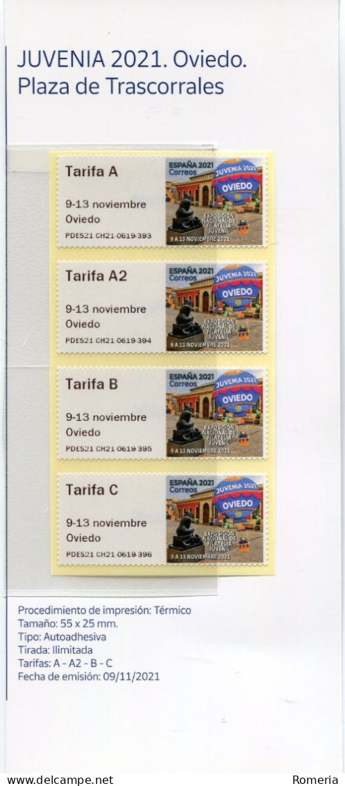 Espagne - 2021 - Juvenia 2021 . Oviedo. Plaza De Trascorrales - Timbres De Distributeurs [ATM]