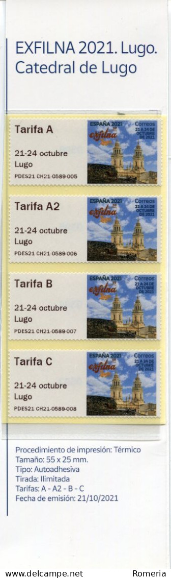 Espagne - 2021 - Exfilna 2021. Lugo. Catedral De Lugo. - Machine Labels [ATM]