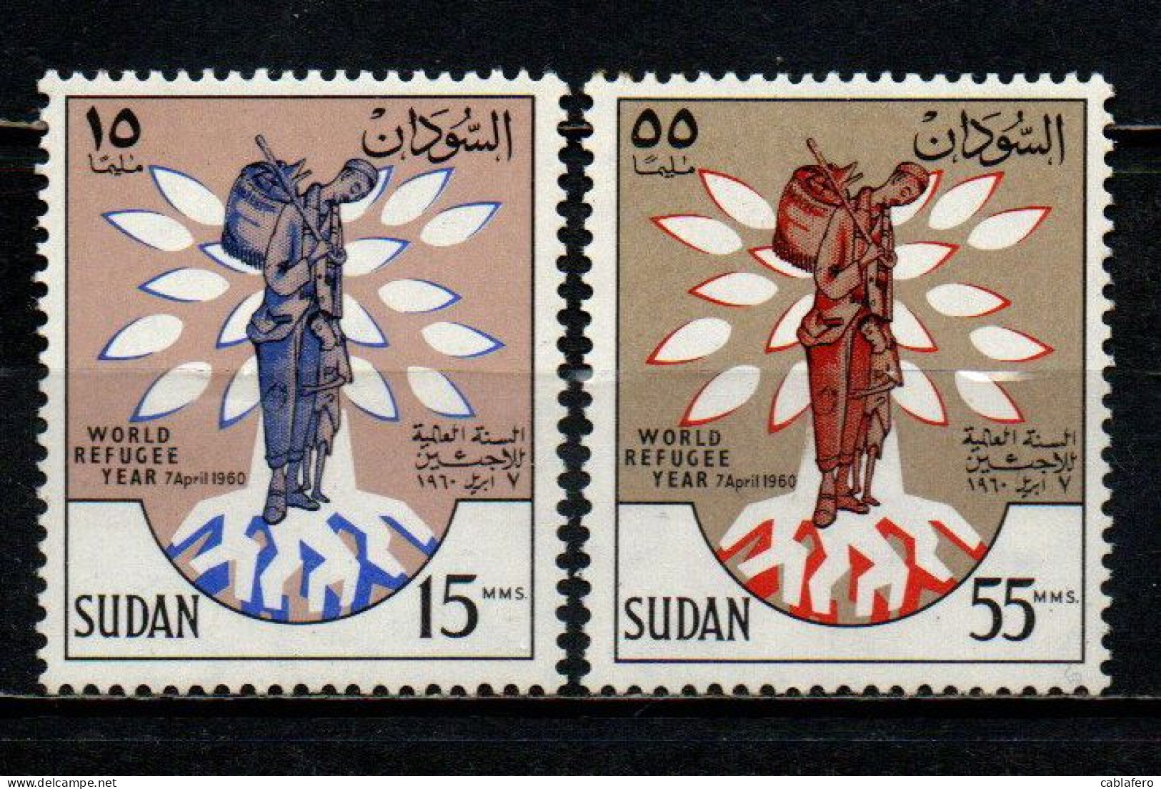 SUDAN - 1960 - World Refugee Year, 7/1/59-6/30/60 - MNH - Soudan (1954-...)
