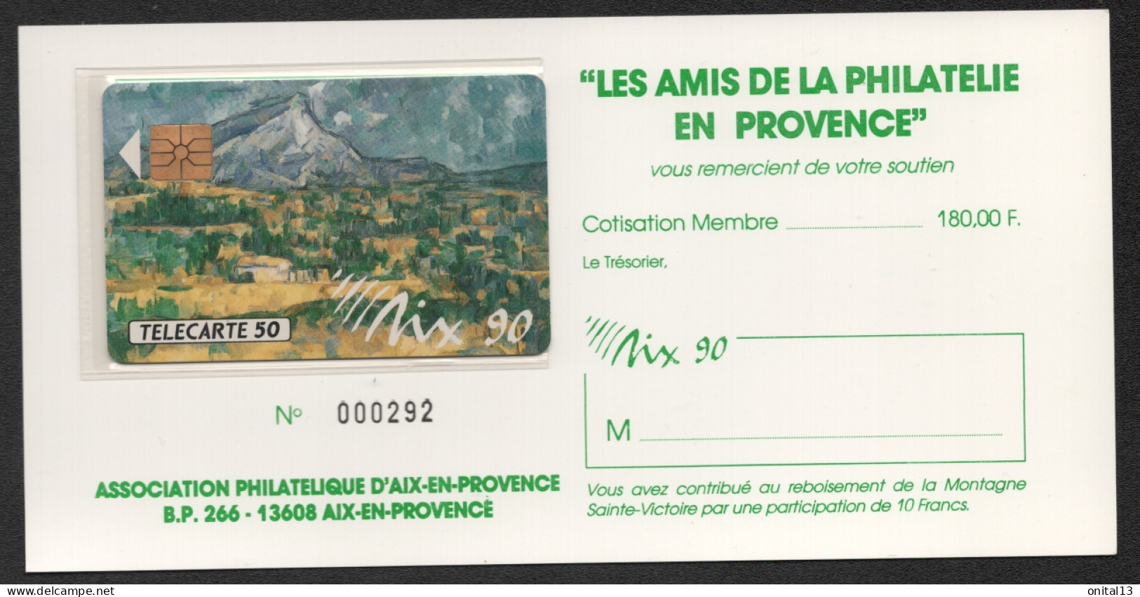 Télécarte Privée 1990 - Aix 90, Aix En Provence, Tableau De Cézanne - Neuf Sous Blister E5 - Telefoonkaarten Voor Particulieren