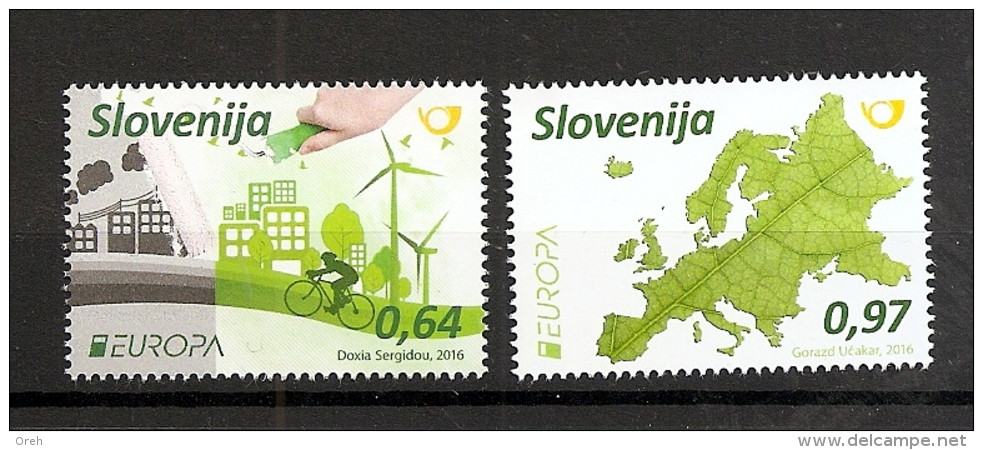 SLOVENIA 2016,NEW STAMPS 27.05, EUROPA CEPT,THINK GREEN,MNH - 2016