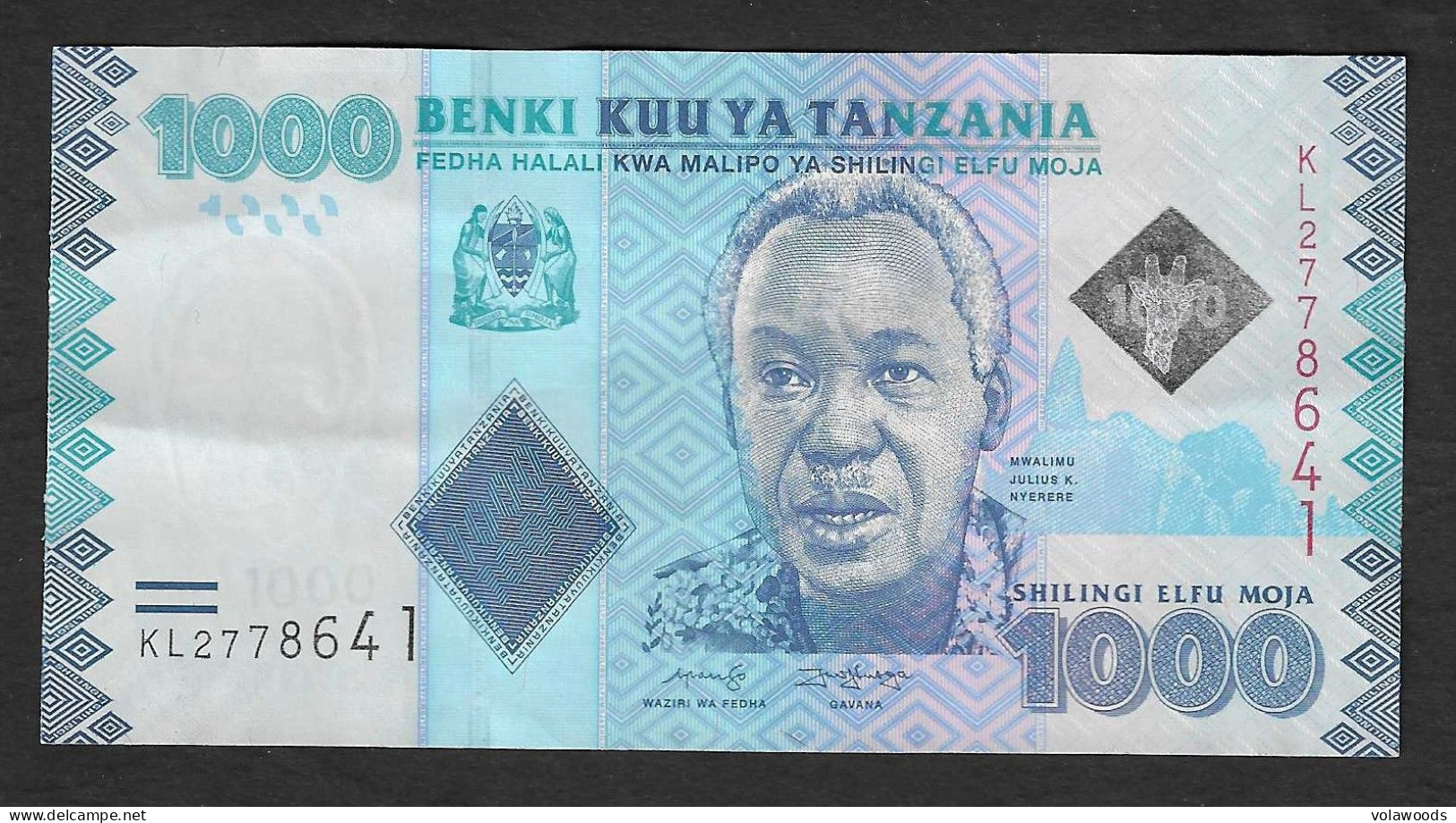 Tanzania - Banconota Circolata Da 1000 Scellini P-41c - 2019 - Tanzania